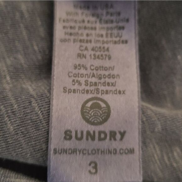 Sundry Tie Front Blue T-Shirt Dress L - Picture 11 of 12